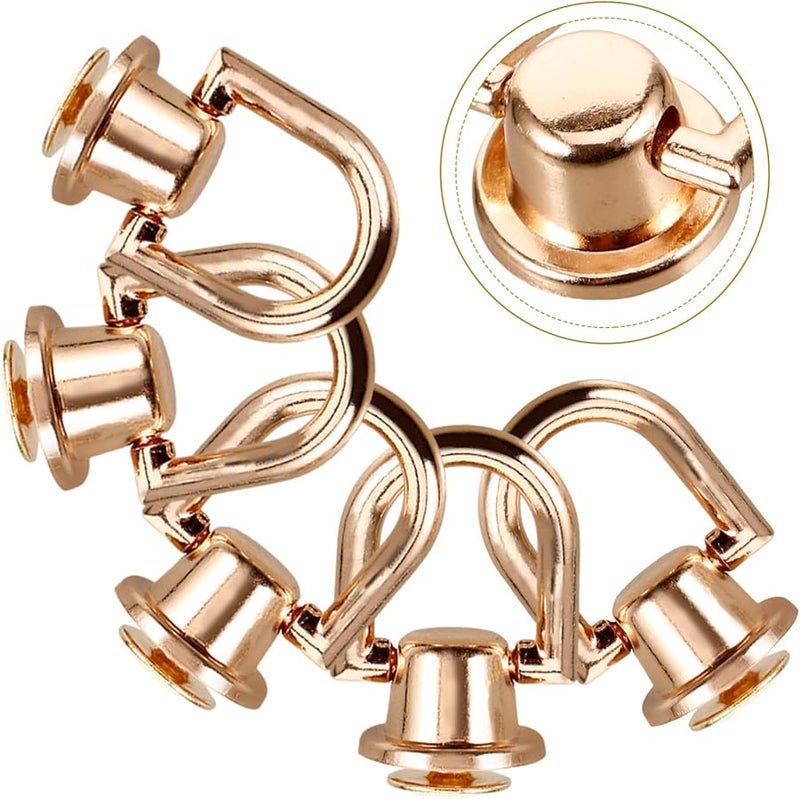 Tehaux Brass Rotatable Rivets For Handbag Backpack Craft Projects 2 Pieces - Image 4